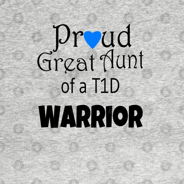 Proud Great Aunt - Black Text - Blue Heart by CatGirl101